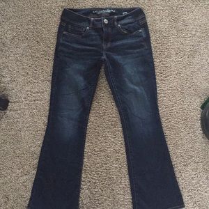 Dark Wash AE Kick Boot Jeans